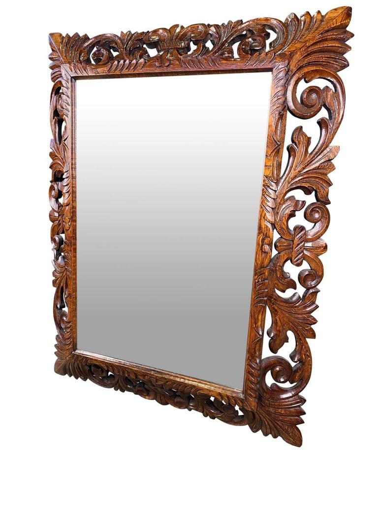 Mahogany Carved Mirror, 19th Century For Sale 3