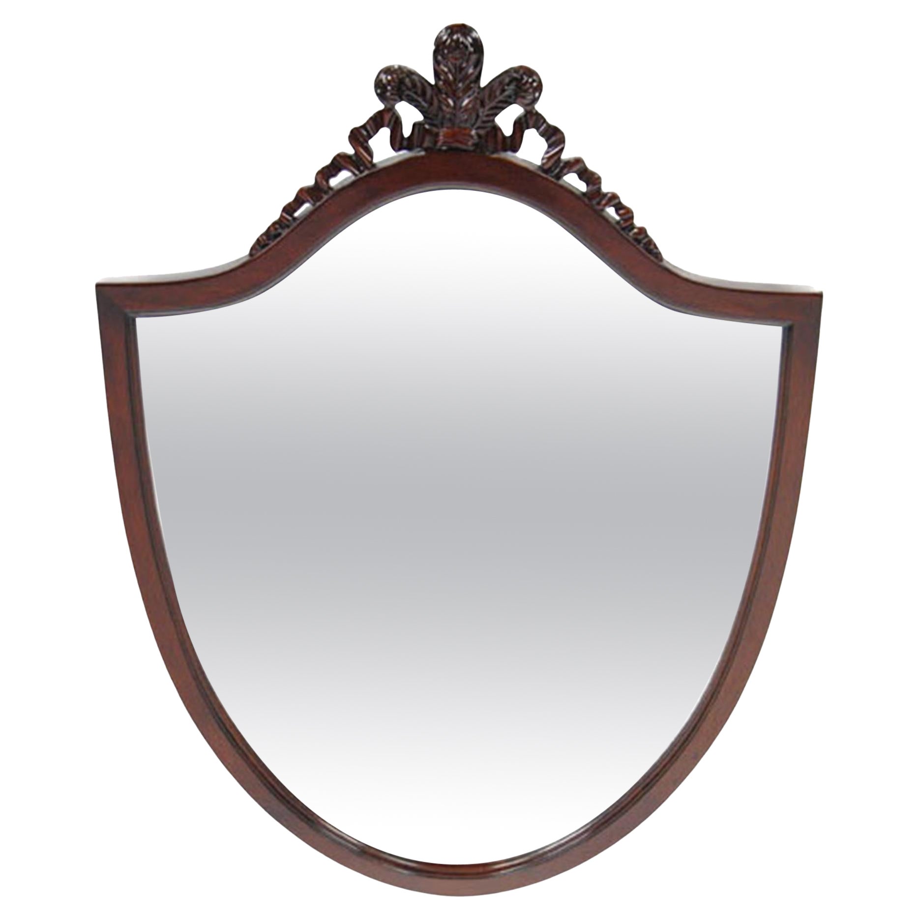 Miroir sculpté en acajou
