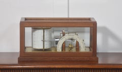 Mahogany cased barograph and barometer by Negretti & Zambra