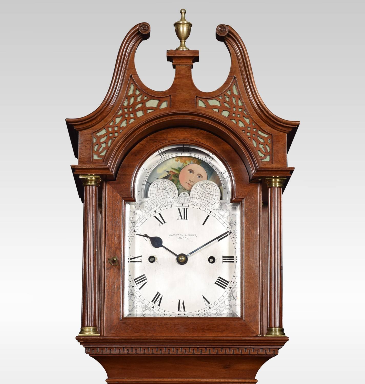 Mahogany Cased Grandmother Clock by Hampton & Son Pall Mall 2