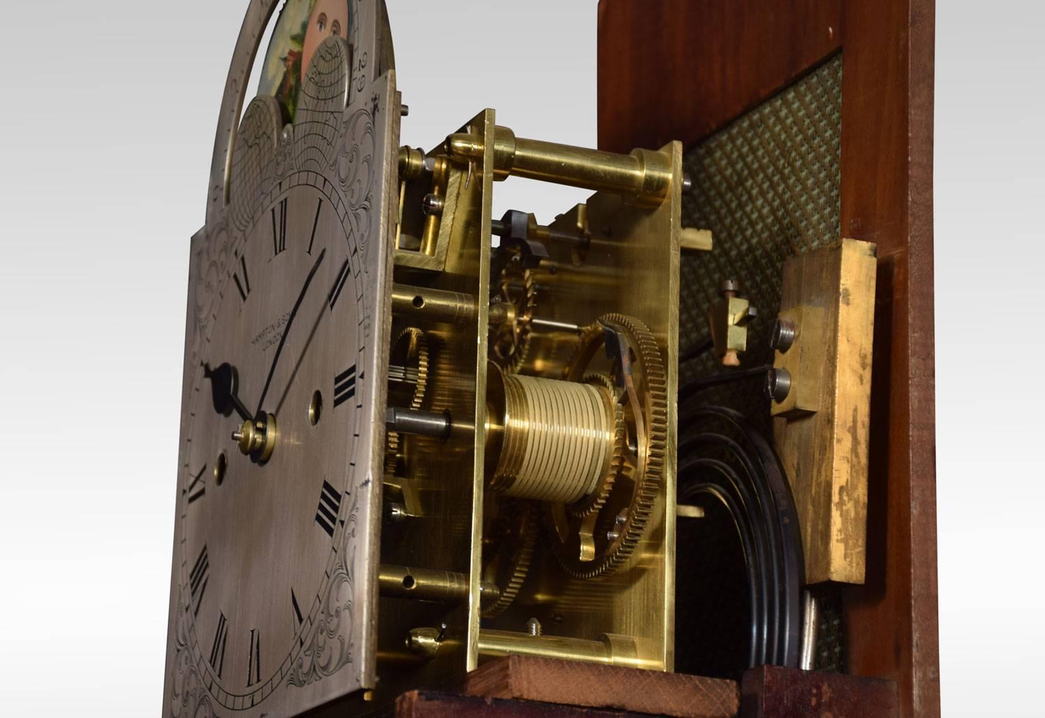 Mahogany Cased Grandmother Clock by Hampton & Son Pall Mall 4