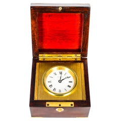 Vintage Mahogany Cased Mahogany Travel Clock by Tiffany & Co, Mid-20th Century