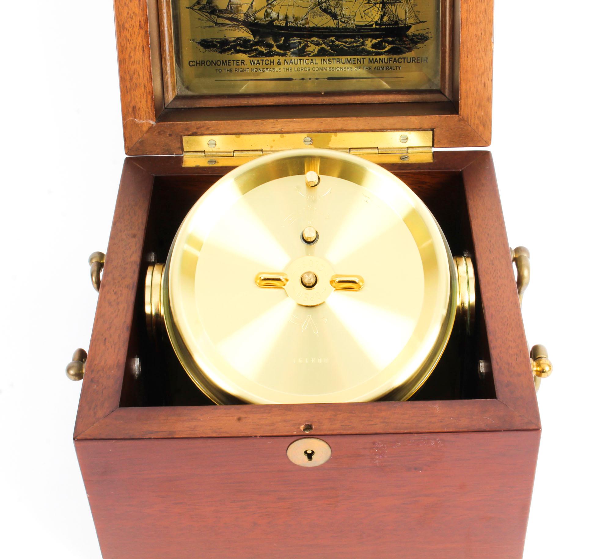 Mahogany Cased Sewills Sealord Nelson Chronometer Compendium, 20th Century 6