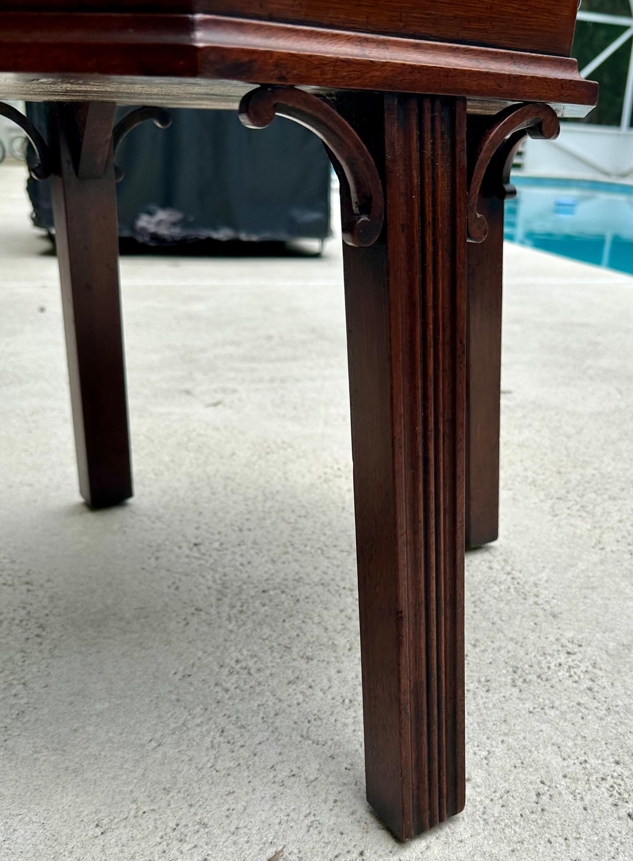 Woodwork Mahogany Cellarette Wine Cooler Chippendale Style For Sale