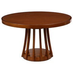 Mahogany Center and Dining Table by Angelo Mangiarotti, 1972