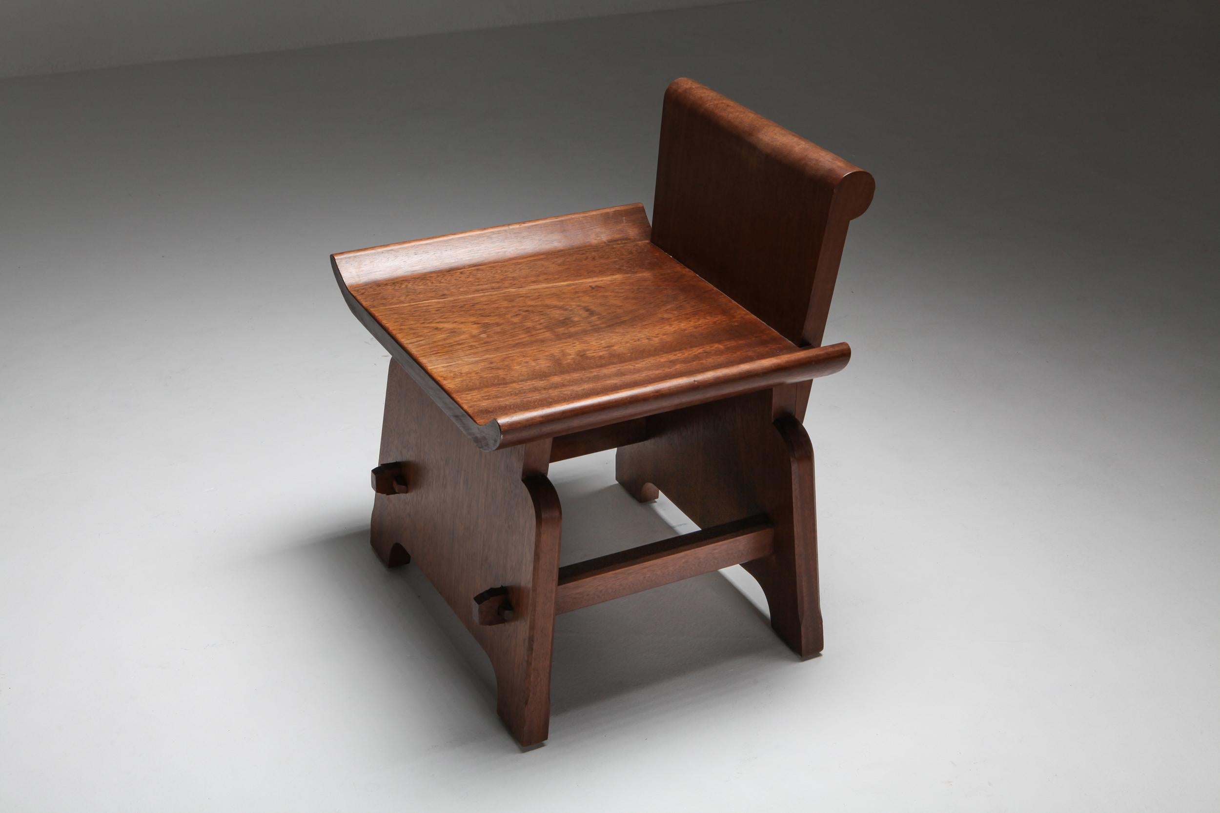 Mid-20th Century Mahogany Chair 'Atelier Français'