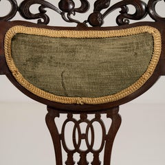 Mahogany Chair with Upholstered Seat