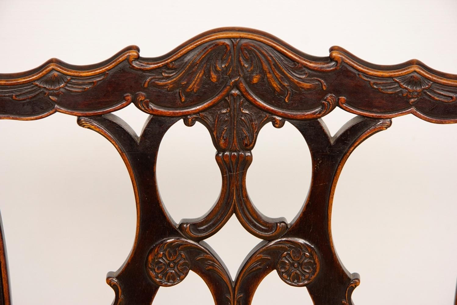 Mahogany Chairs with Specimen Wood Inlay, circa 1860 In Good Condition In London, Greenwich