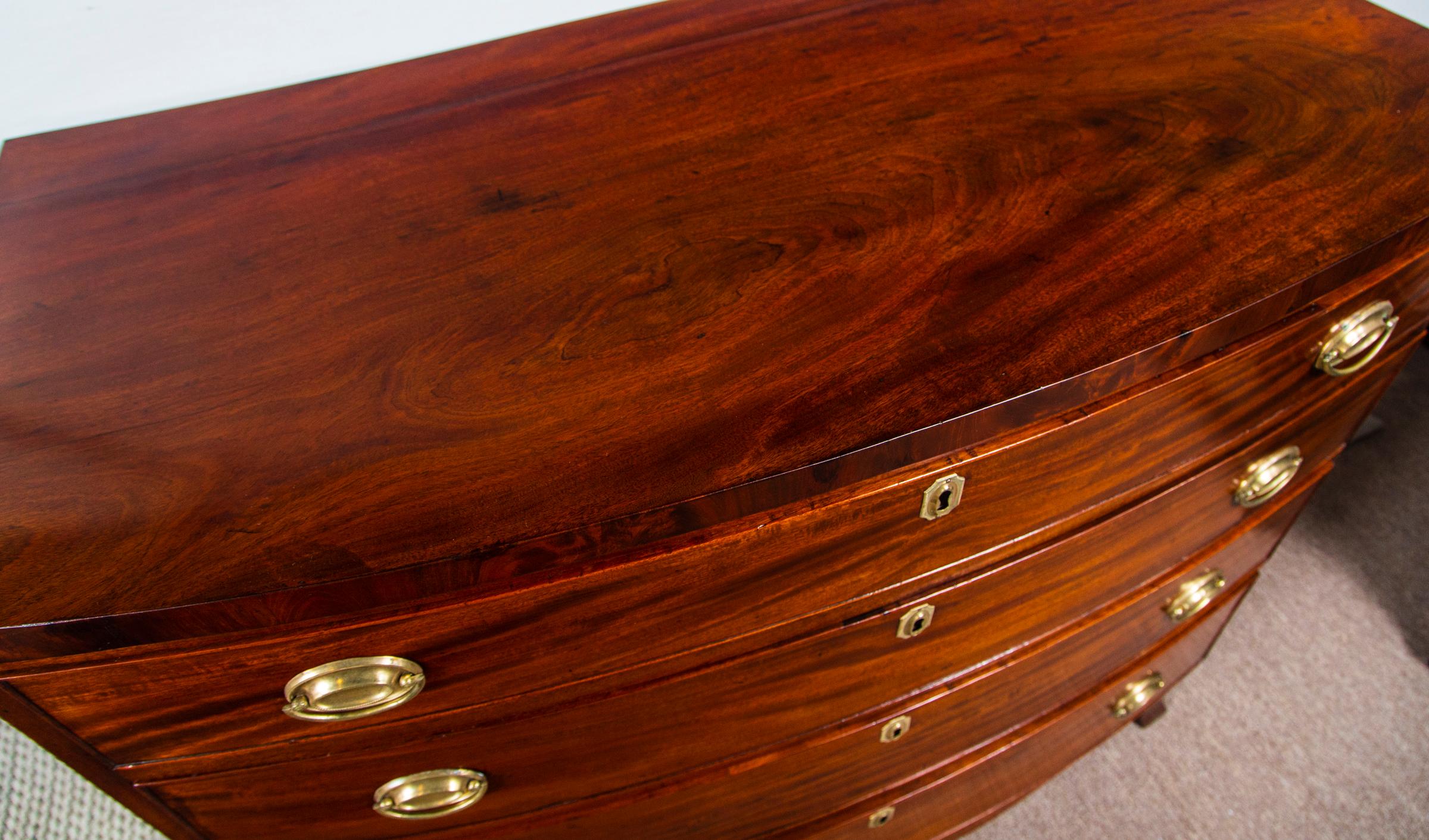 19th Century Mahogany Chest For Sale