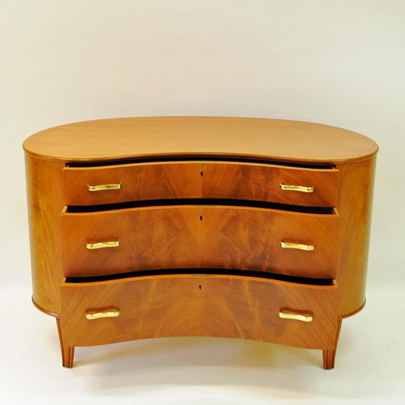 Mid-20th Century Mahogany Chest of Drawers by Axel Larsson for Bodafors, Sweden, 1940s