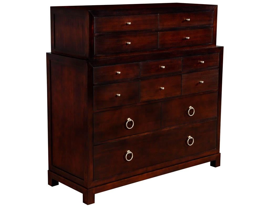 Mahogany chest of drawers by Baker Furniture Milling Road. Part of the milling road Baker collection. Featuring sleek hardware and beautiful mahogany finish.
Price includes complimentary curb side delivery in the continental USA.