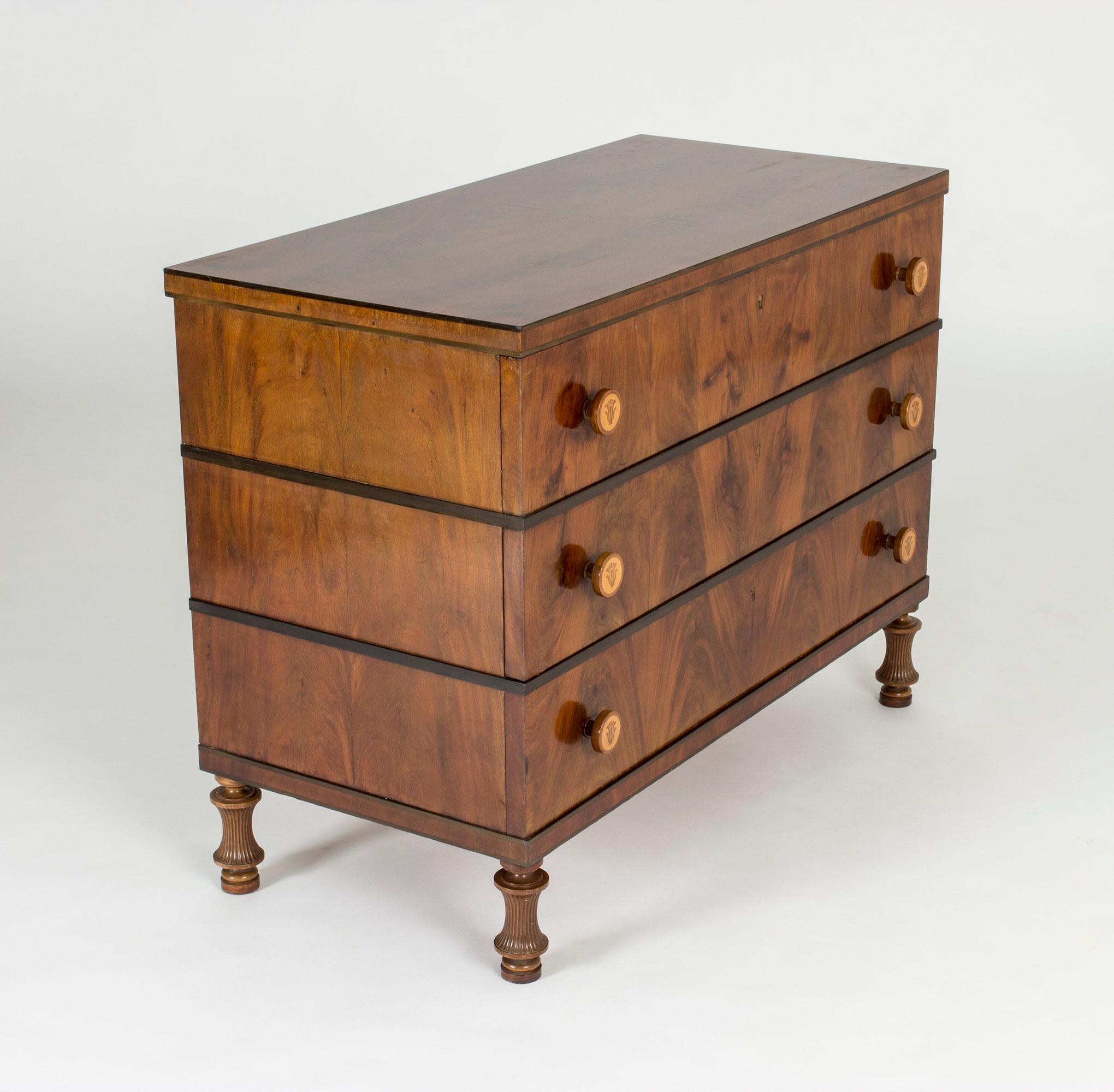 Mahogany Chest of Drawers by Otto Schulz In Good Condition In Stockholm, SE