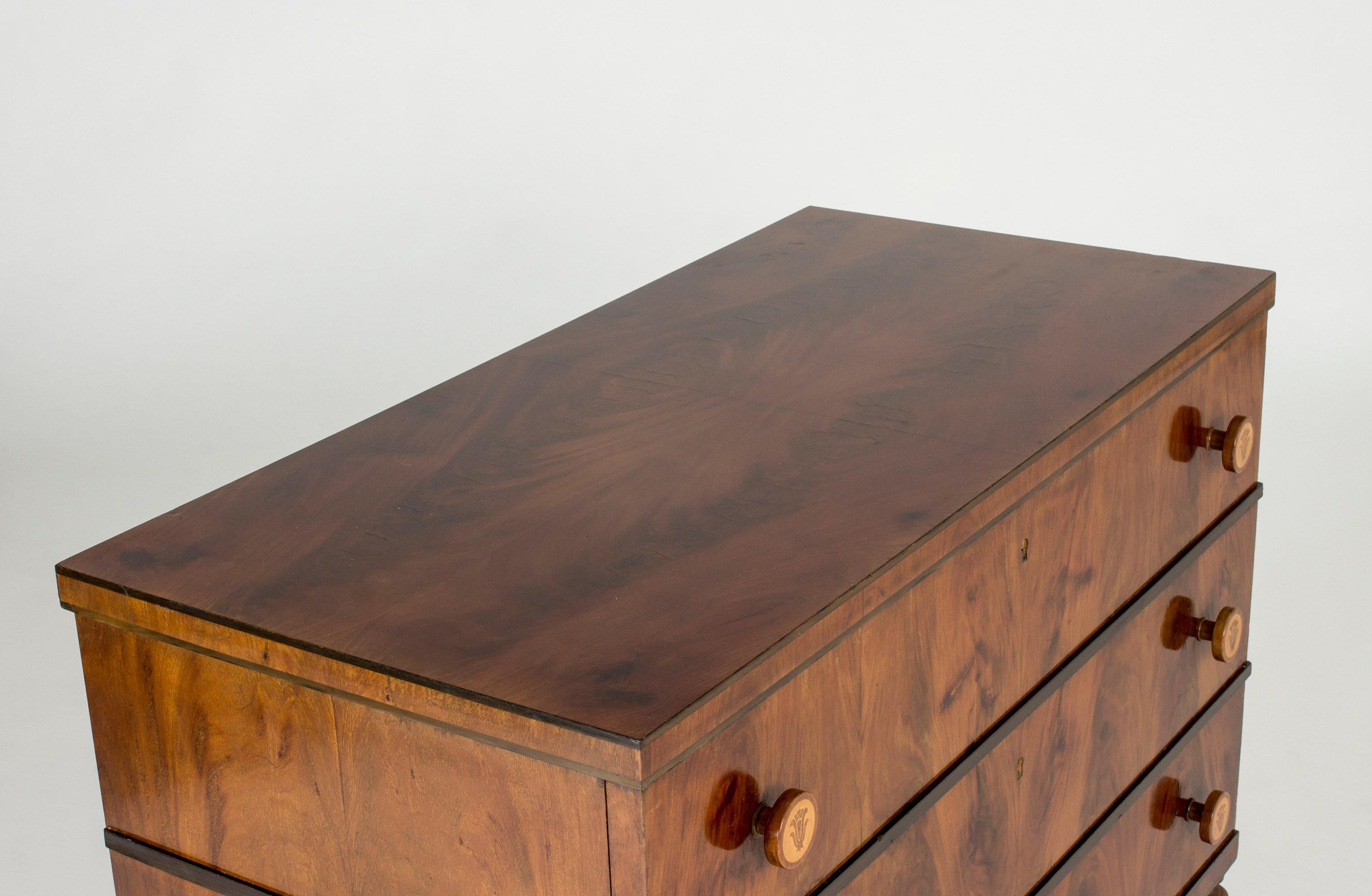 Mahogany Chest of Drawers by Otto Schulz (Mitte des 20. Jahrhunderts)