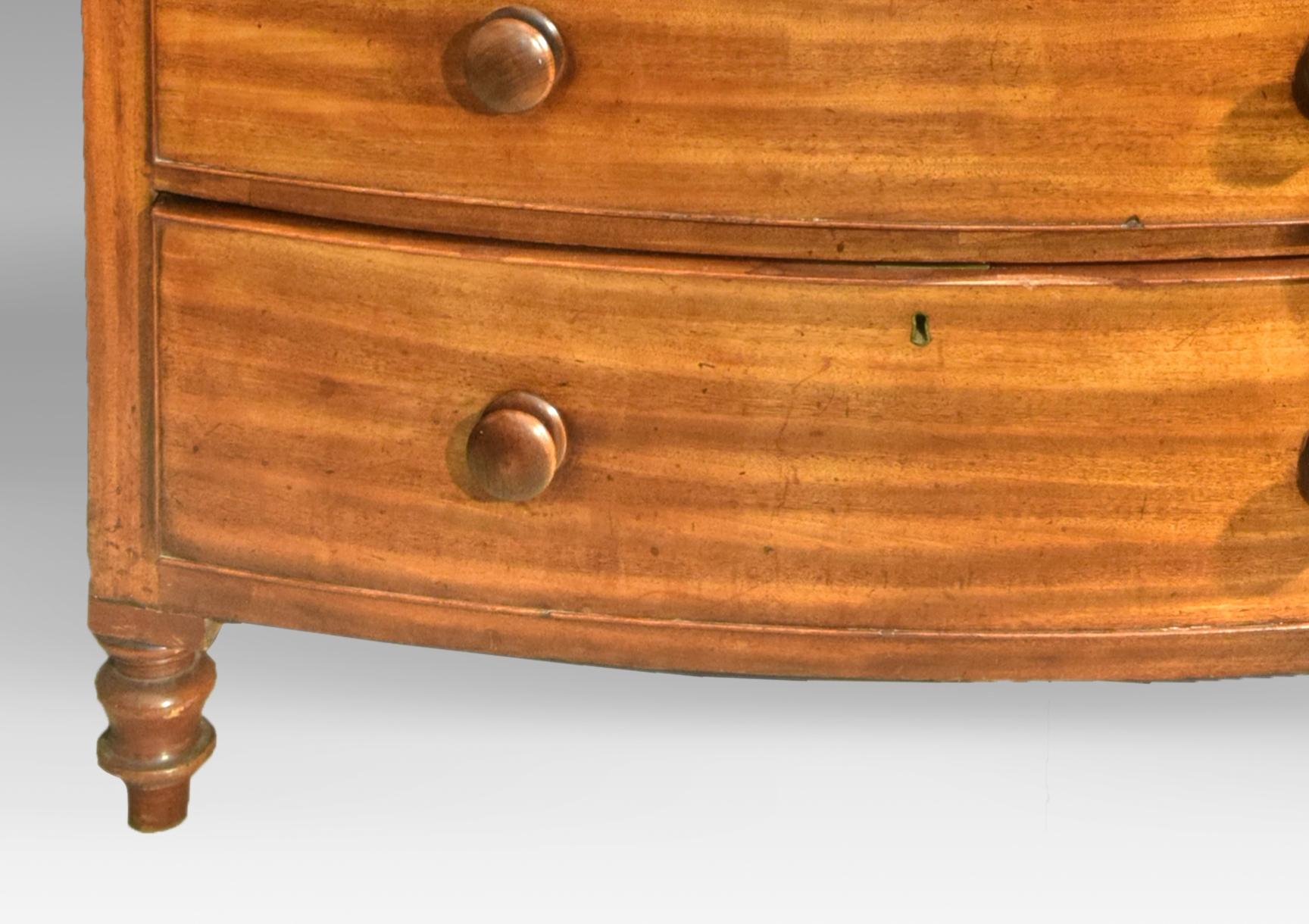 European Mahogany Chest of Drawers, Spain, 19th Century For Sale