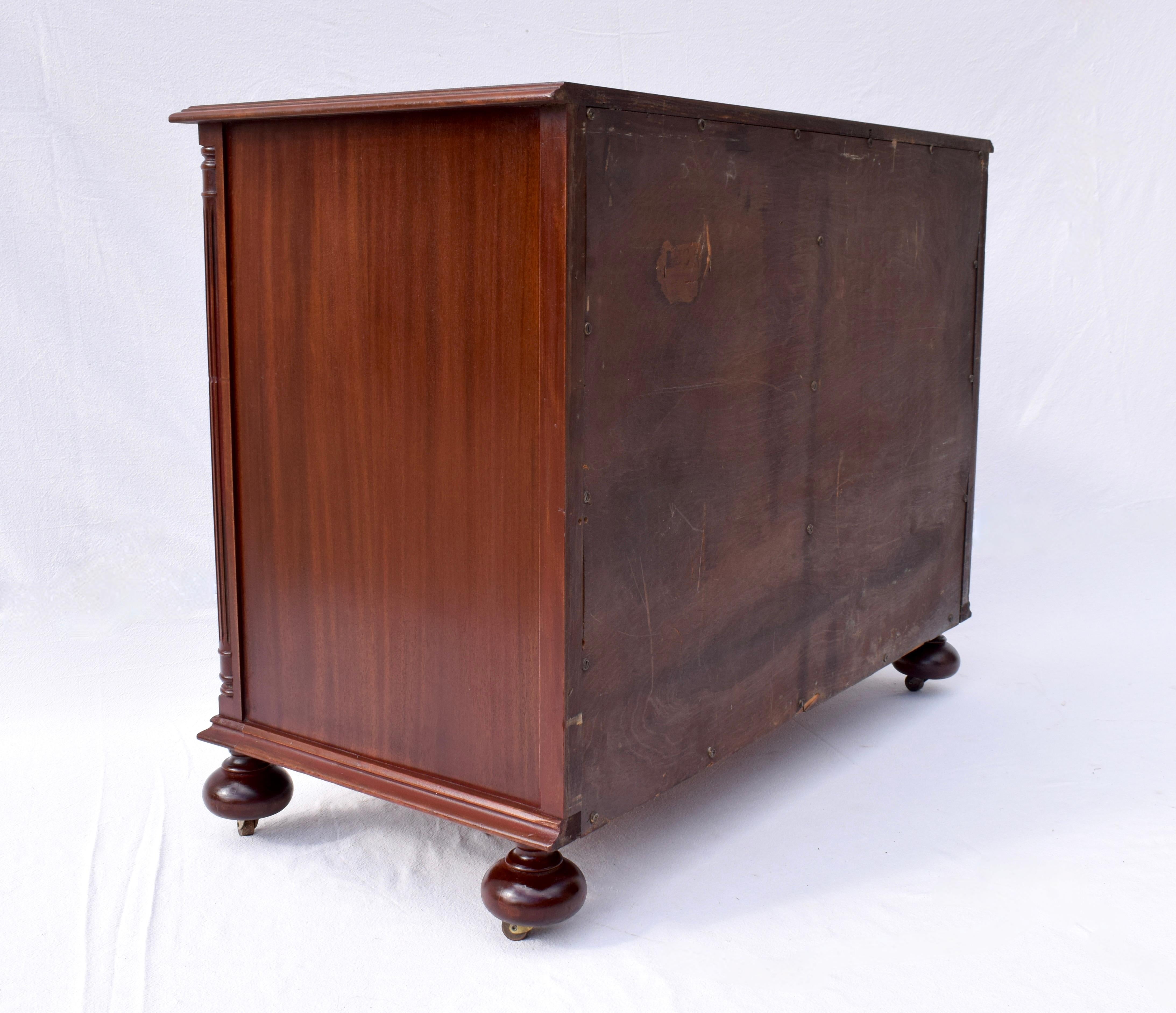Mahogany Chest of Drawers With Cannonball Feet 5