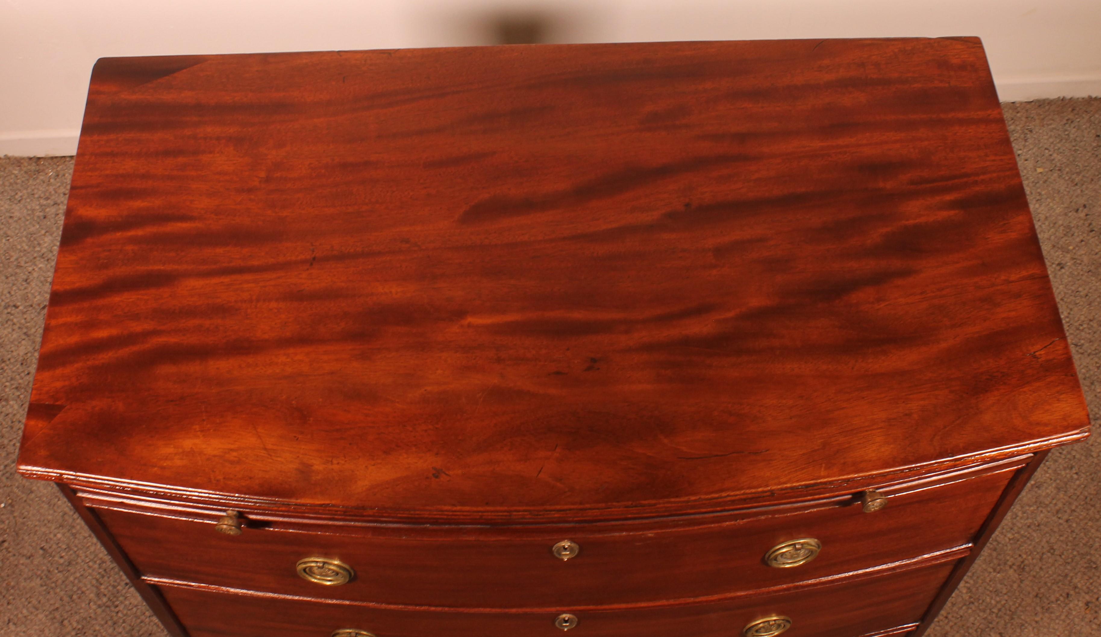 Mahogany Chest Of Drawers With Writing Table Circa 1800 For Sale 5