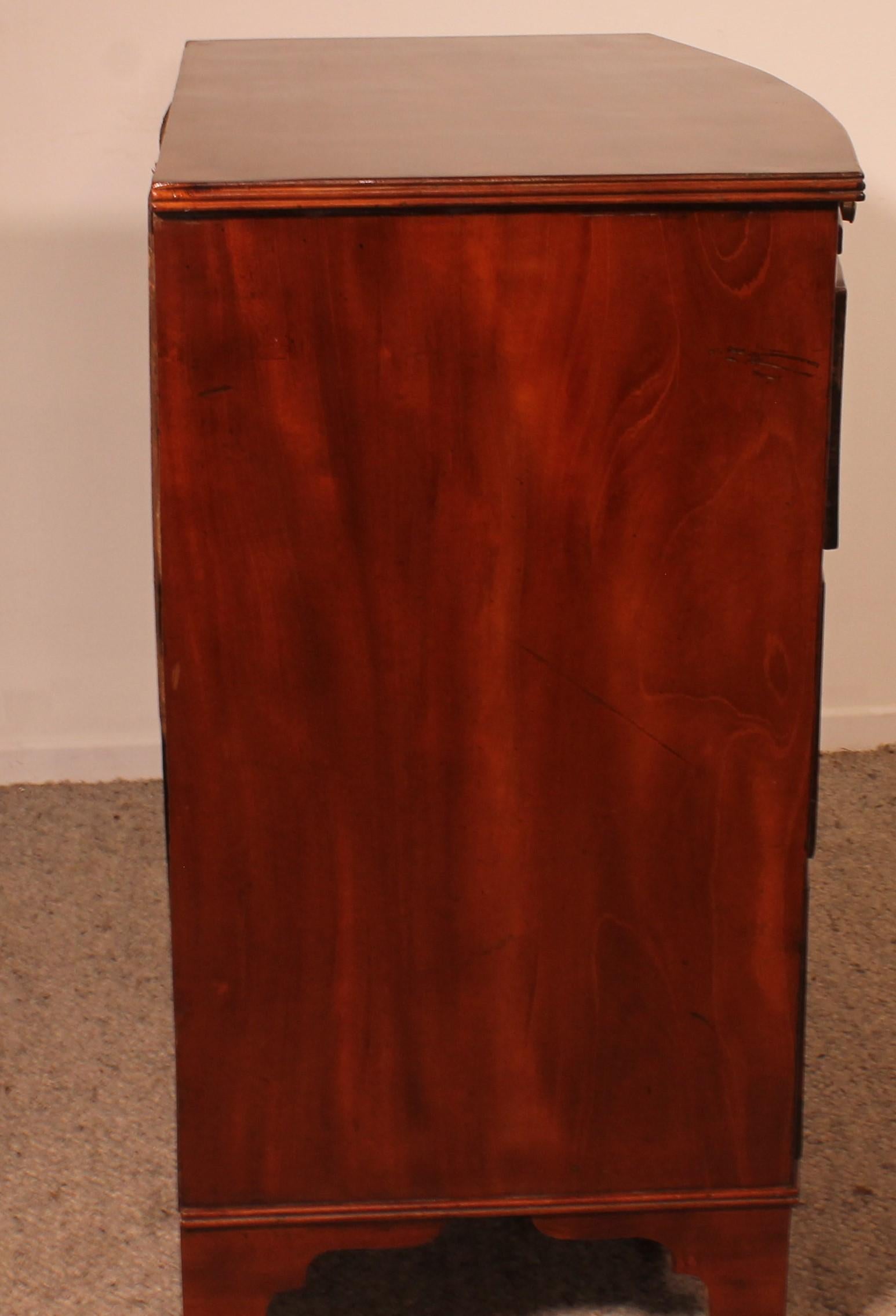 19th Century Mahogany Chest Of Drawers With Writing Table Circa 1800 For Sale
