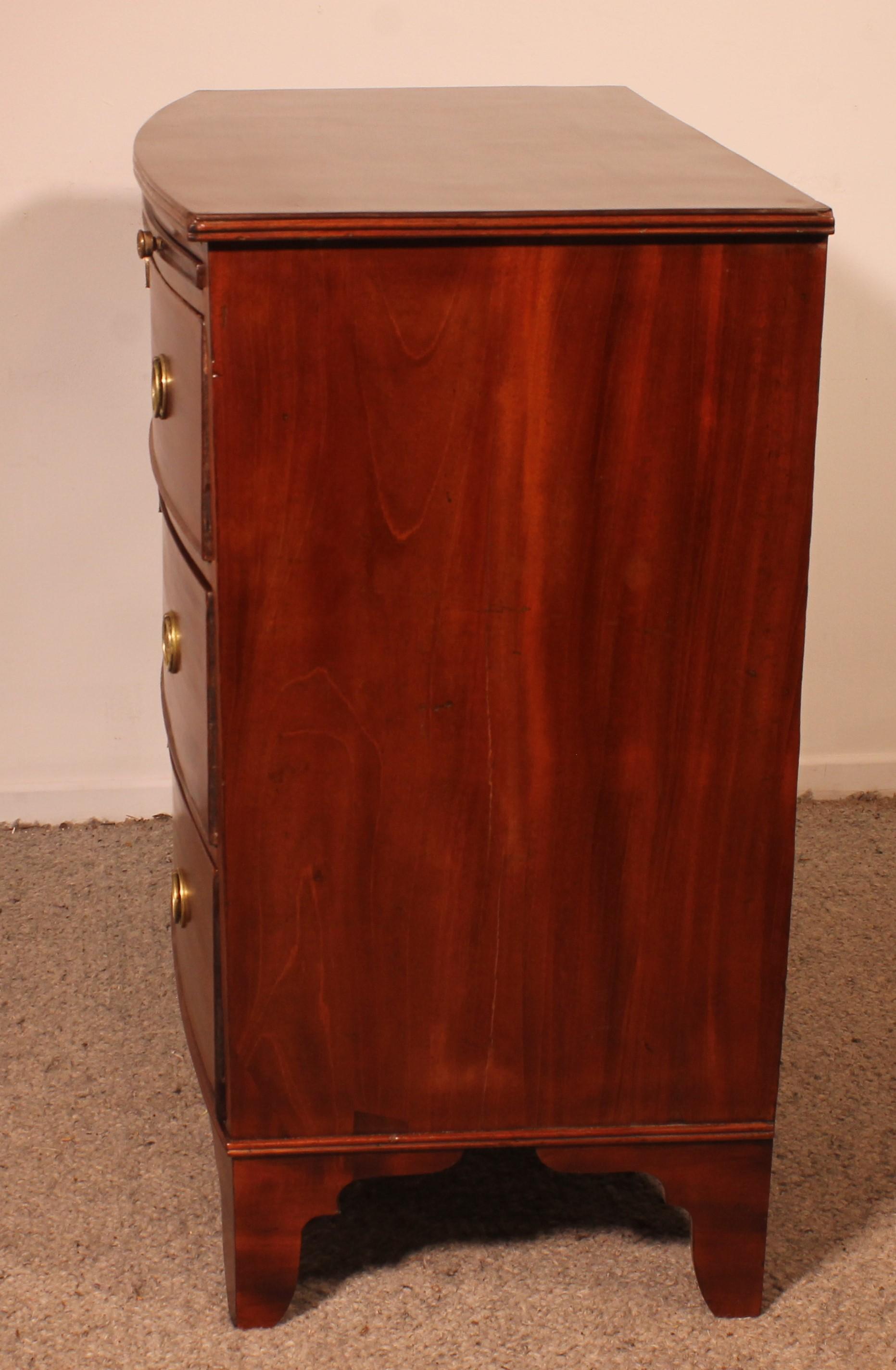Mahogany Chest Of Drawers With Writing Table Circa 1800 For Sale 2