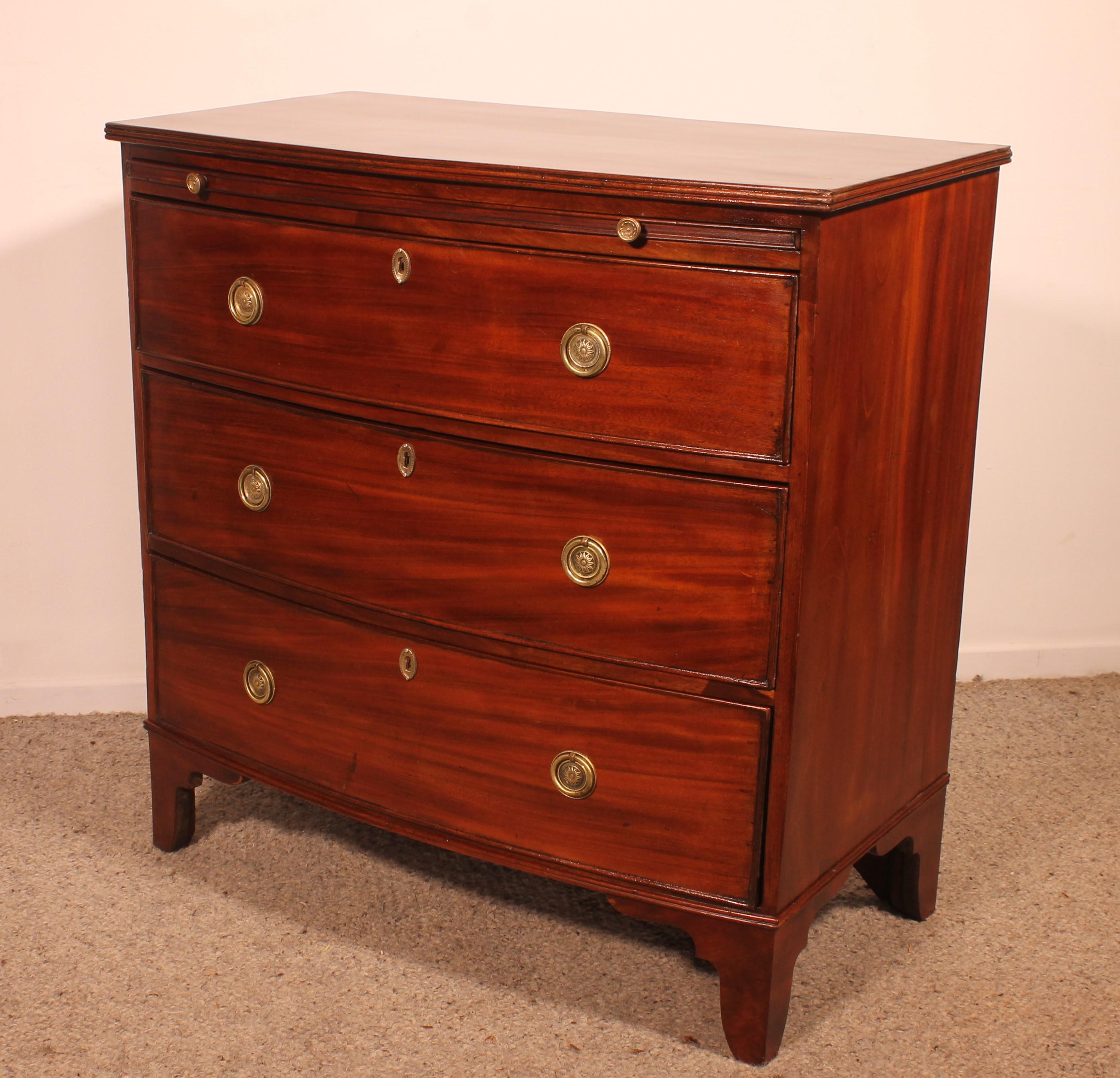 Mahogany Chest Of Drawers With Writing Table Circa 1800 For Sale 3