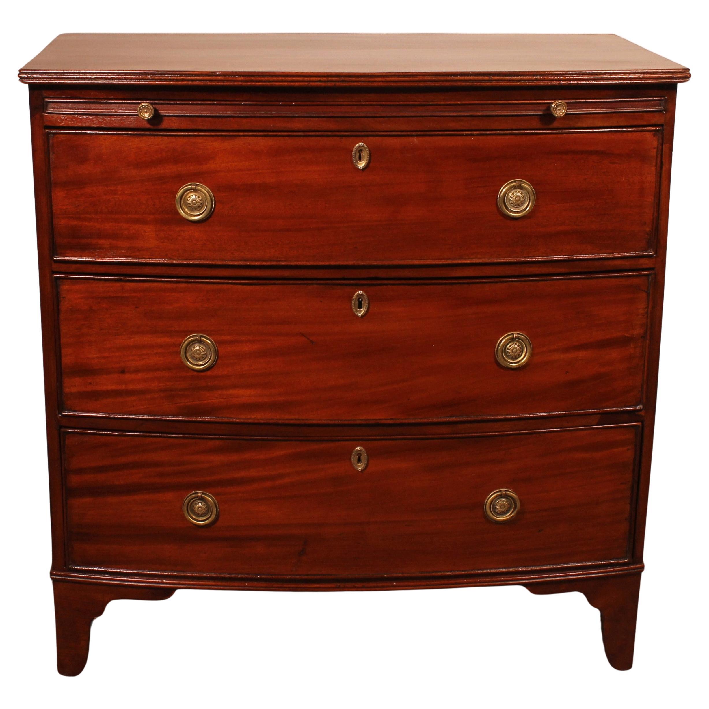 Mahogany Chest Of Drawers With Writing Table Circa 1800 For Sale