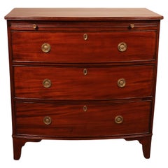 Antique Mahogany Chest Of Drawers With Writing Table Circa 1800