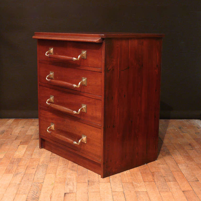 An attractive turn of the century mahogany flight of Haberdashers drawers with stylish brass mounted turned mahogany handles circa 1910.

Dimensions: 81.5 cm (length) x 58.5 cm (depth) x 92 cm (height).

Bentleys are Members of LAPADA, the London