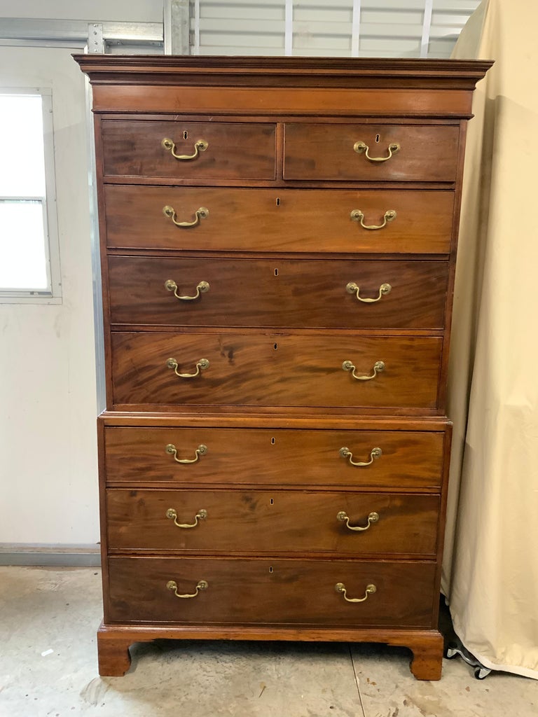 Mahogany Chest on Chest / Tall Chest For Sale at 1stDibs