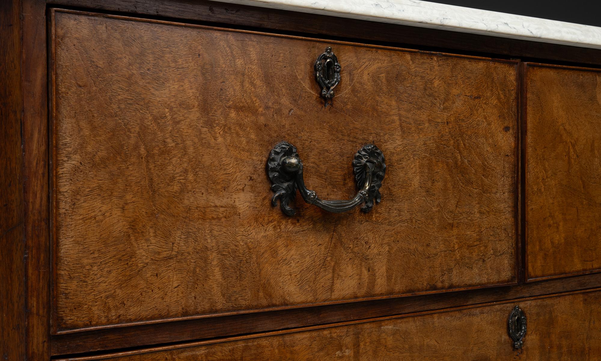 Mahogany Chest with Marble Top, England circa 1820 In Good Condition In Culver City, CA