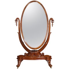 Antique Mahogany Cheval Mirror