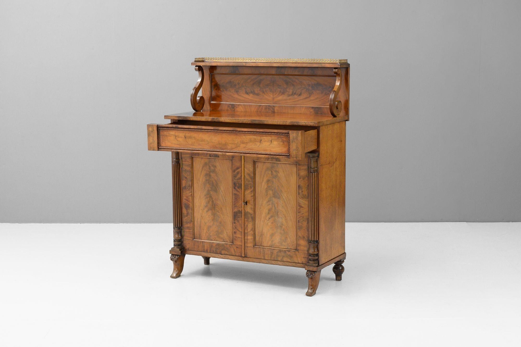 British Mahogany Chiffonnier For Sale