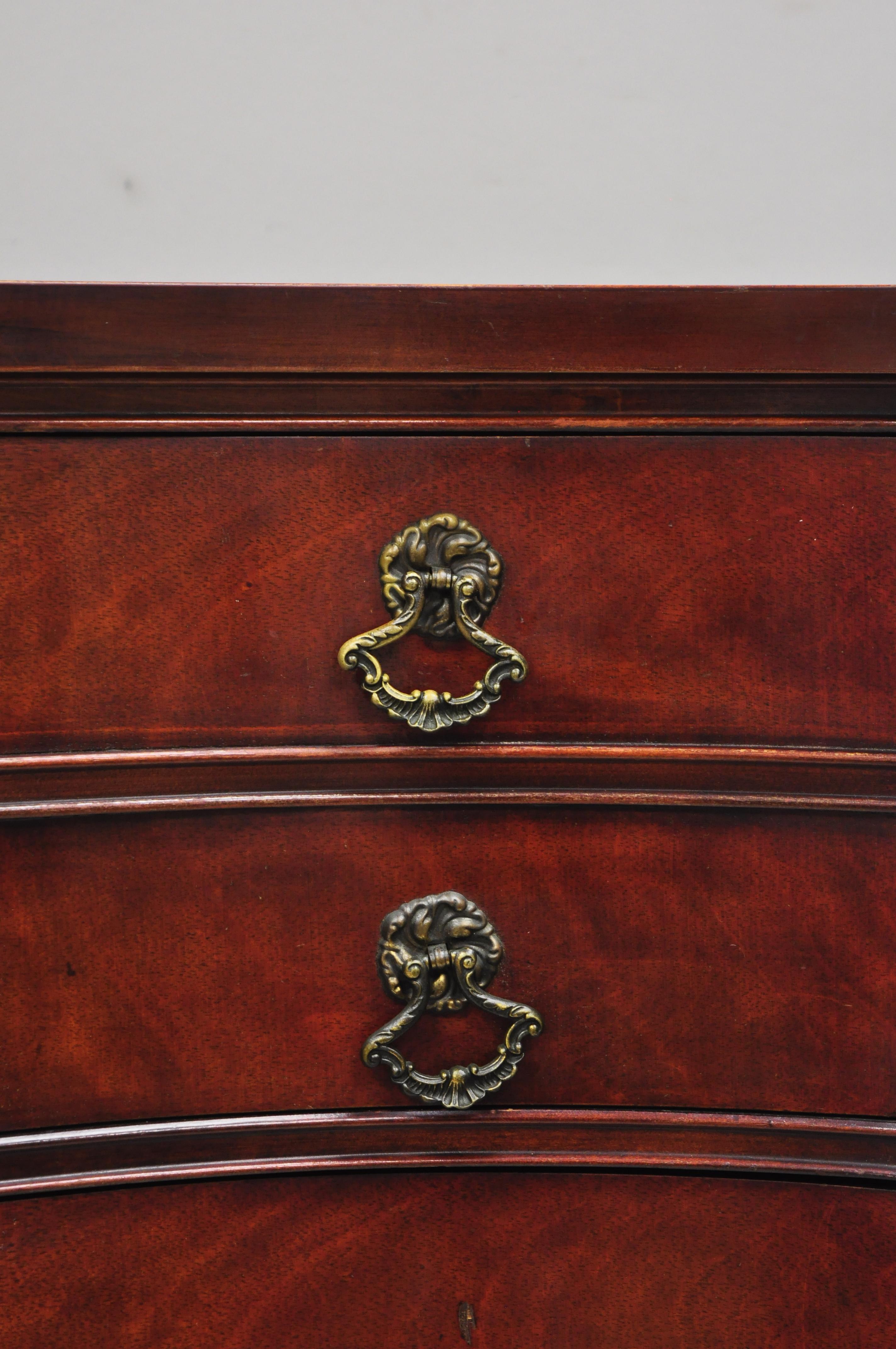 Mahogany Chinese Chippendale Serpentine Front 8-Drawer Long Dresser by Century 3