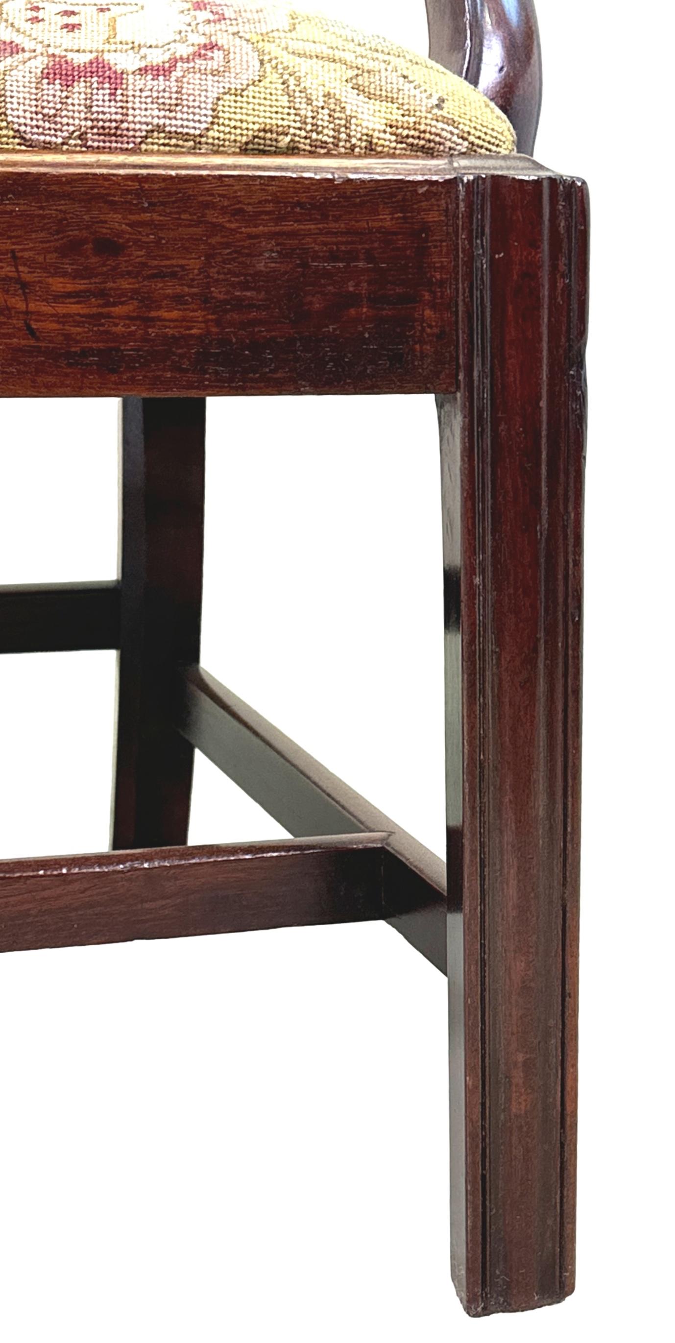Fauteuil Chippendale en acajou du 18ème siècle en vente 5