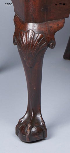 Mahagoni Chippendale geschnitzter Beistellstuhl