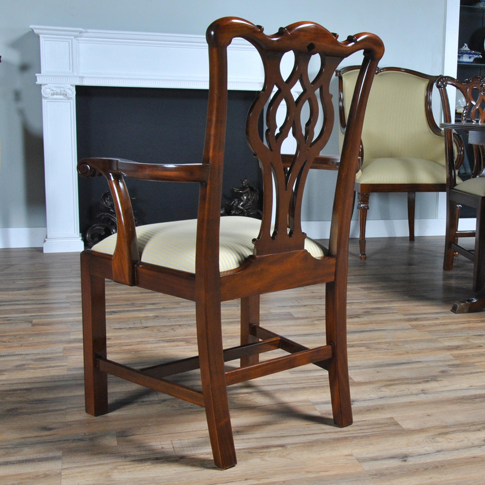 Mahogany Chippendale Chairs, Set of 10 For Sale 4
