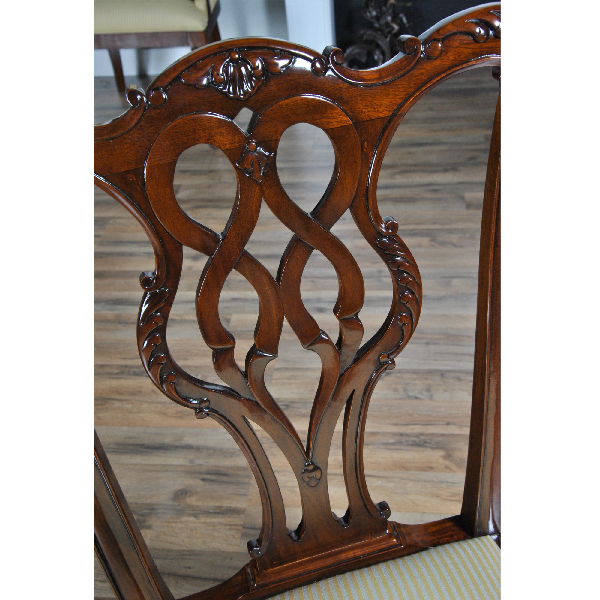 Mahogany Chippendale Chairs, Set of 10 For Sale 7