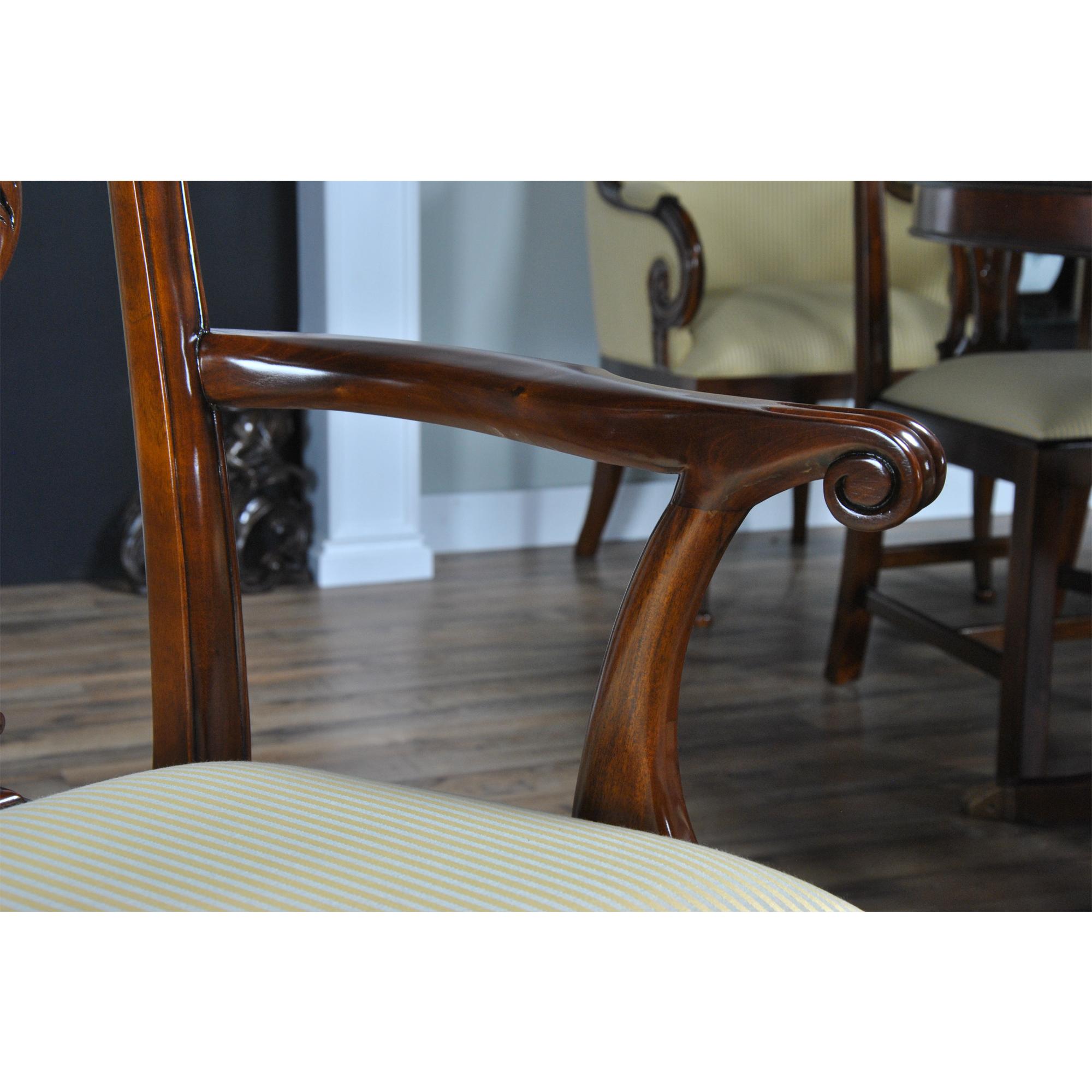Mahogany Chippendale Chairs, Set of 10 For Sale 1