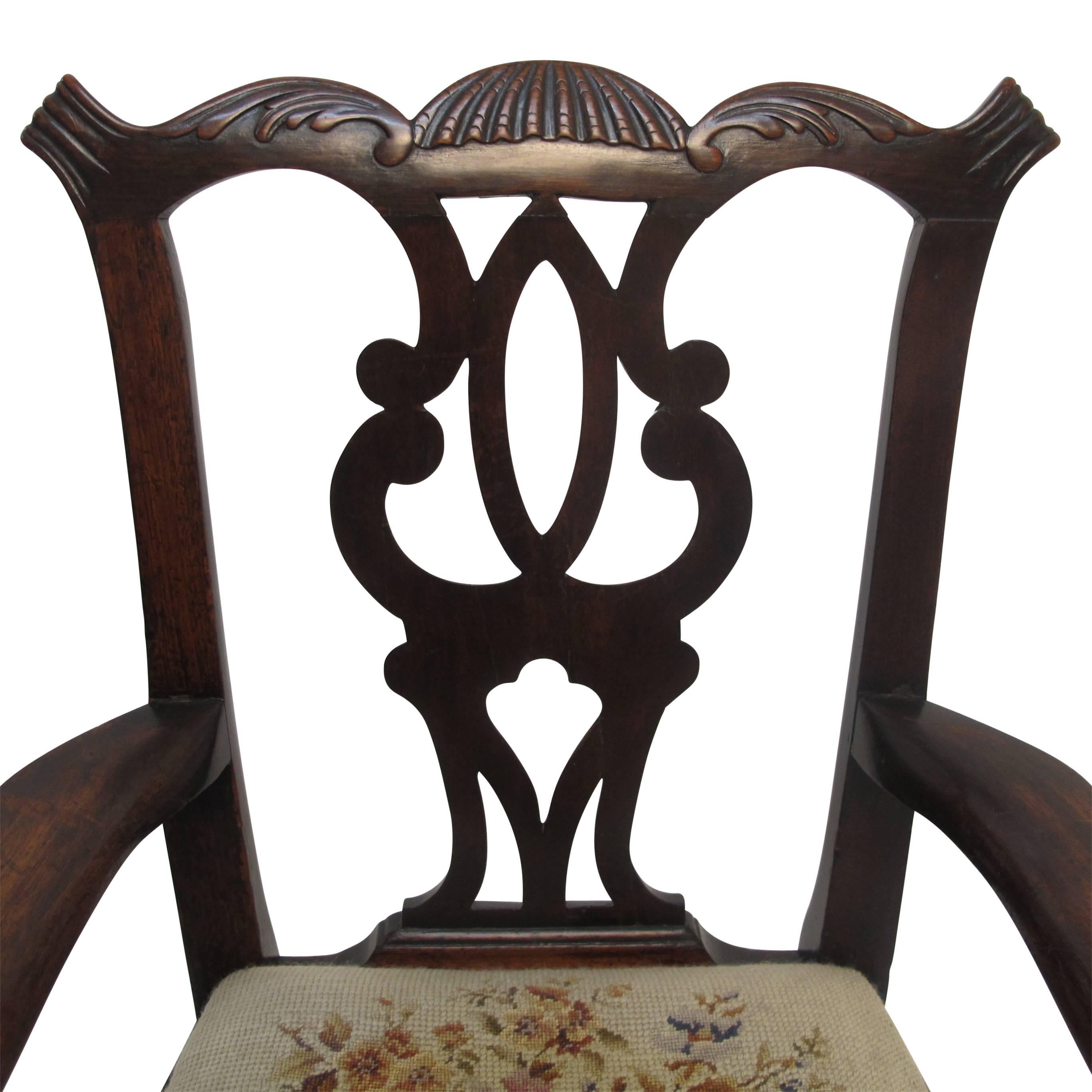 Hand-Crafted Mahogany Chippendale Child's Chair Apprentice Sample, English, 19th Century For Sale