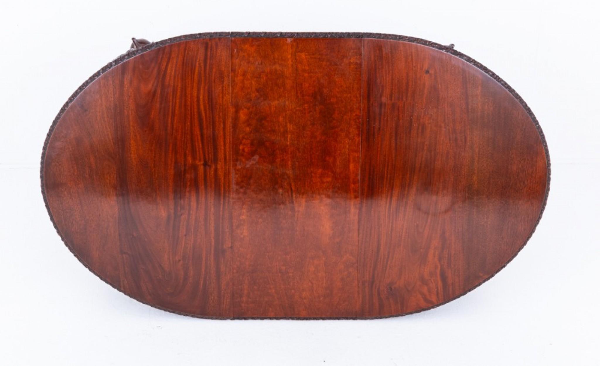 Mahogany Chippendale Dining Table Extending 1880 2