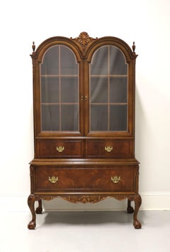 Mahogany Chippendale Double Bonnet Curio Display Cabinet by LAMMERT'S FURNITURE