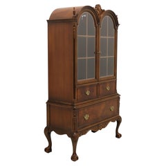 Mahogany Chippendale Double Bonnet Curio Display Cabinet by LAMMERT'S FURNITURE