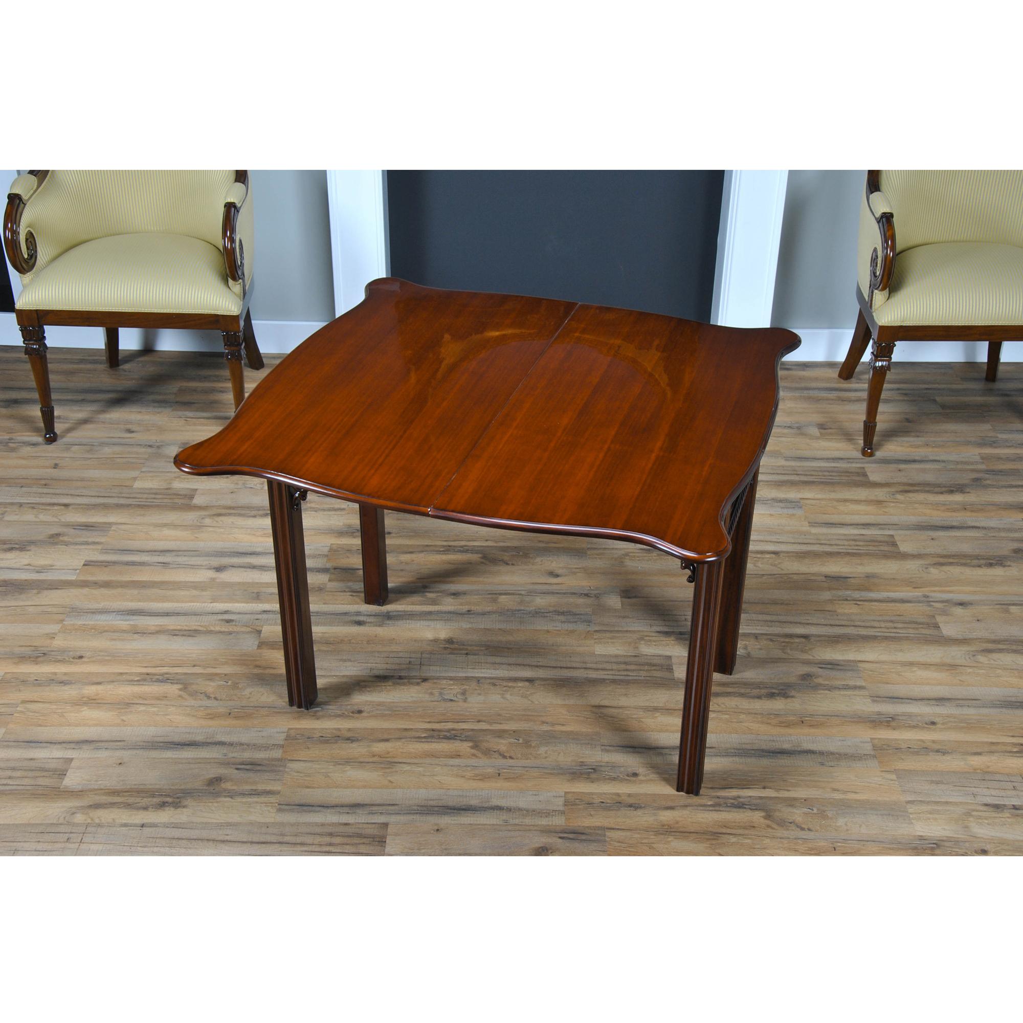 Contemporary Mahogany Chippendale Game Table  For Sale