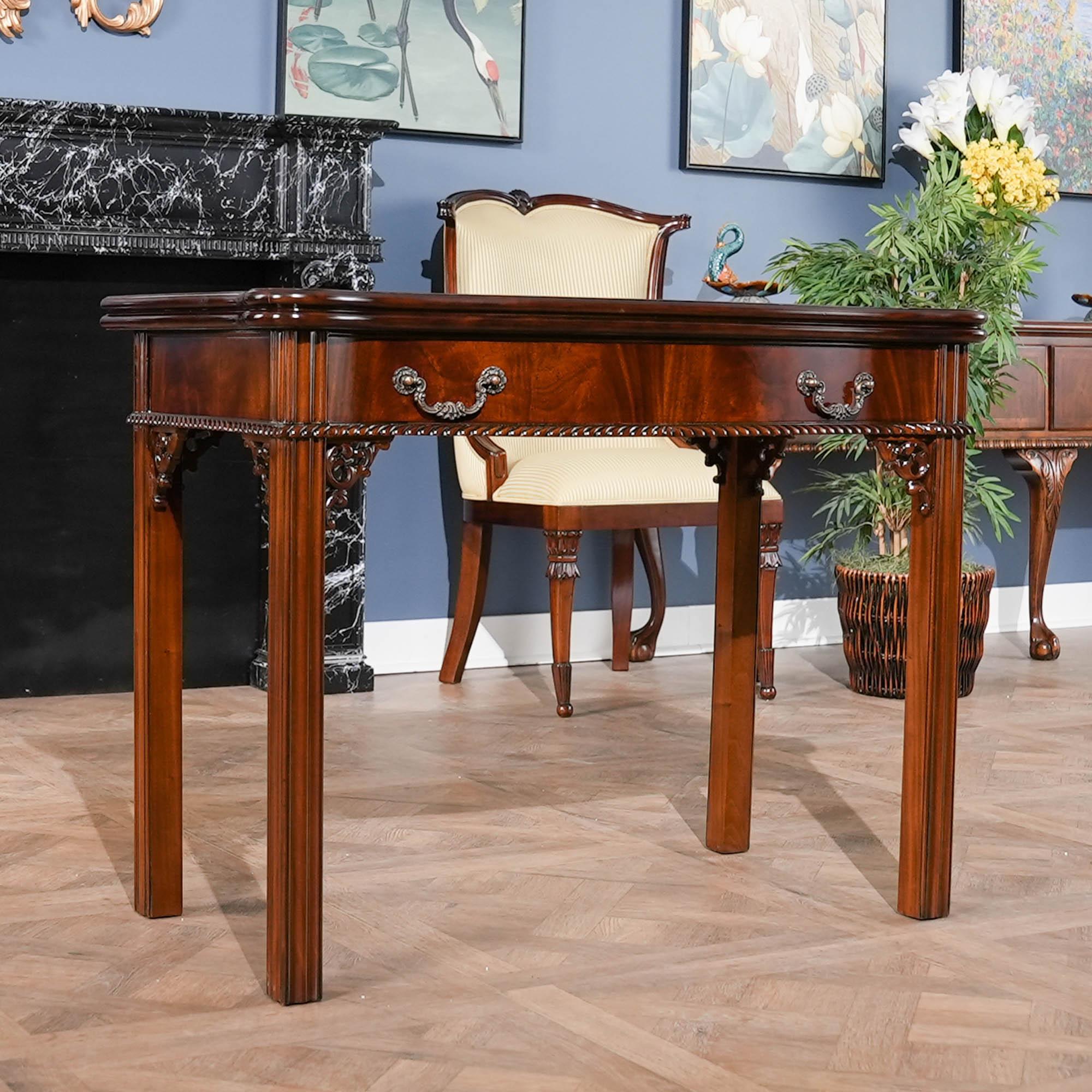 Mahogany Chippendale Game Table In New Condition For Sale In Annville, PA