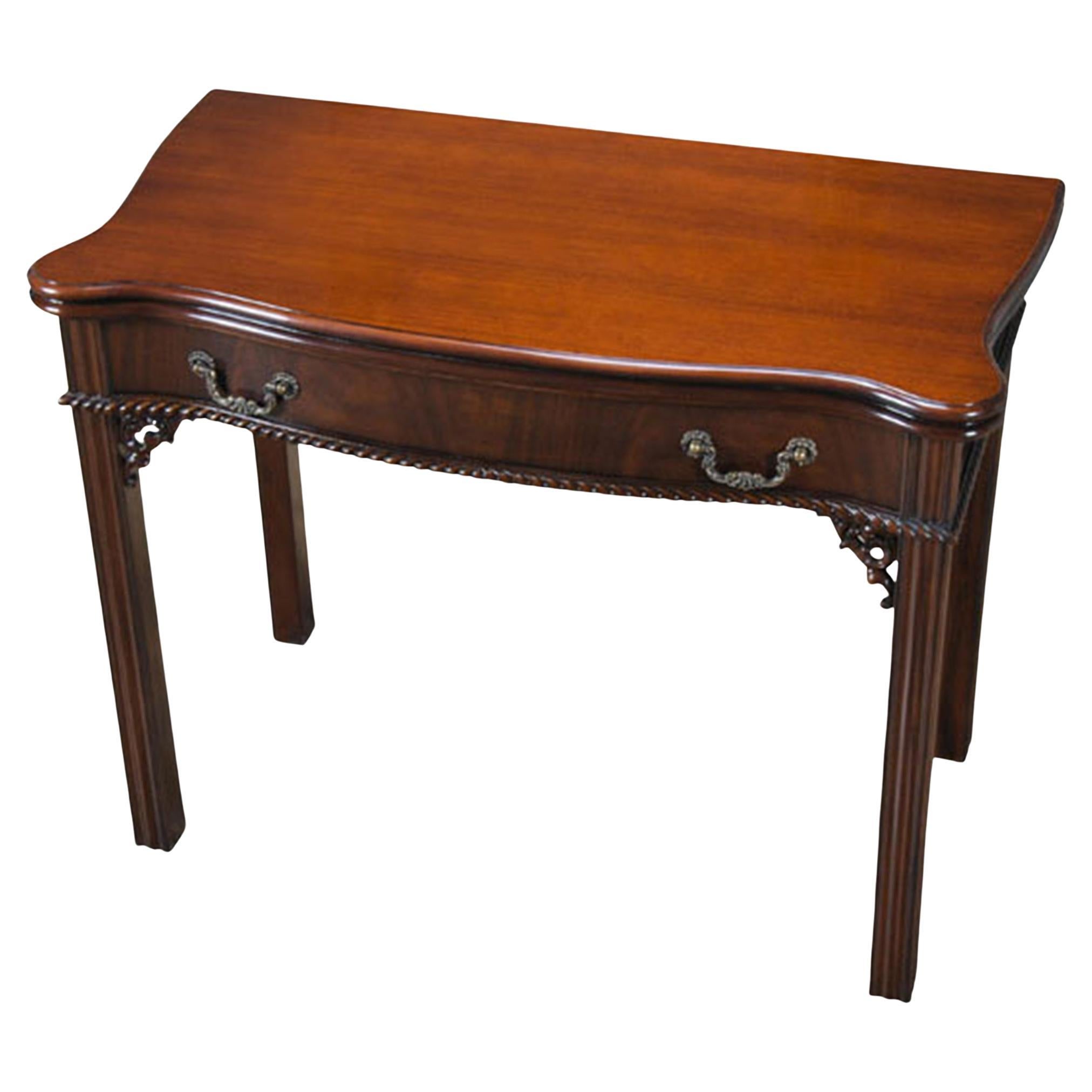 Mahogany Chippendale Game Table  For Sale