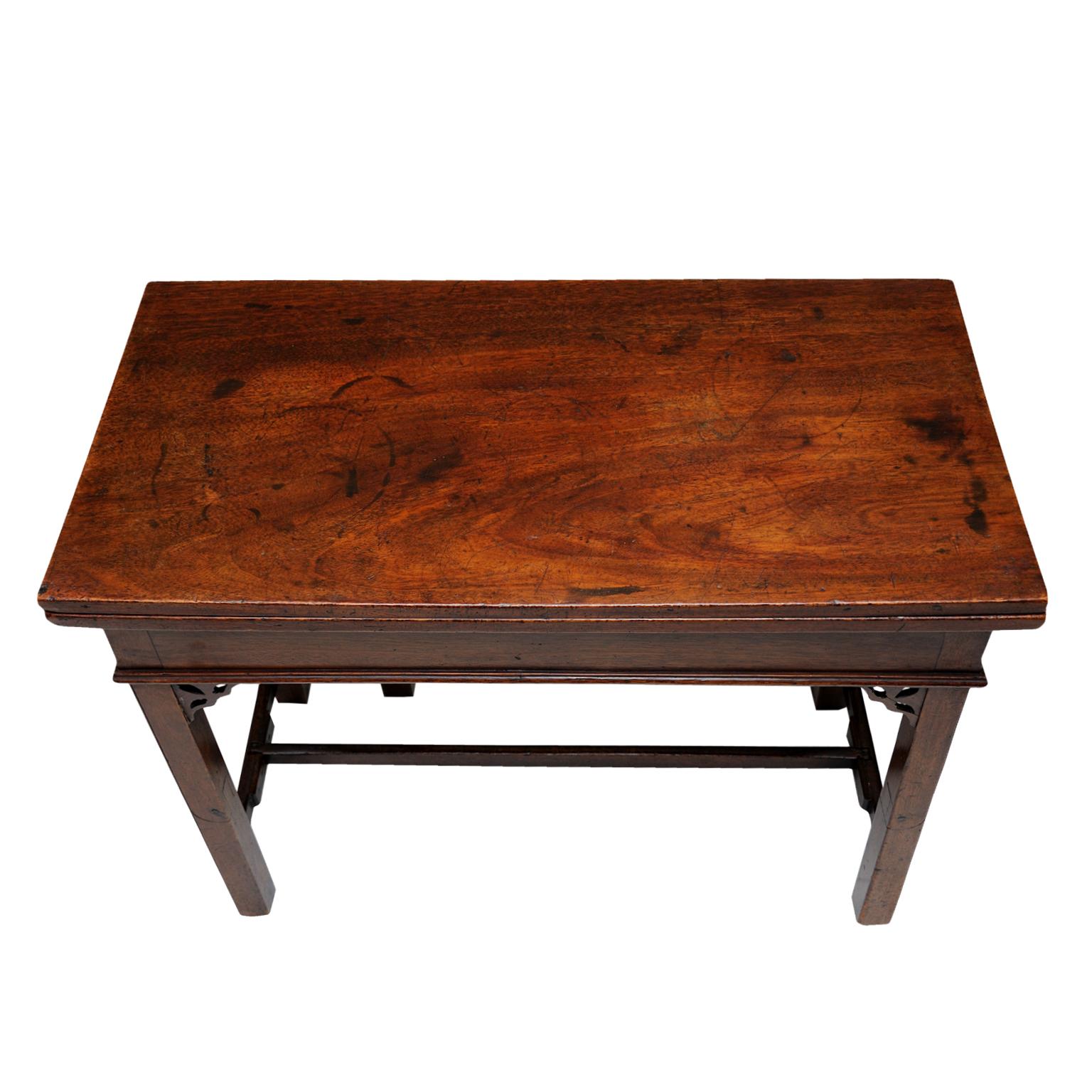 George III Mahogany Chippendale Period Military Campaign Table, circa 1760 For Sale