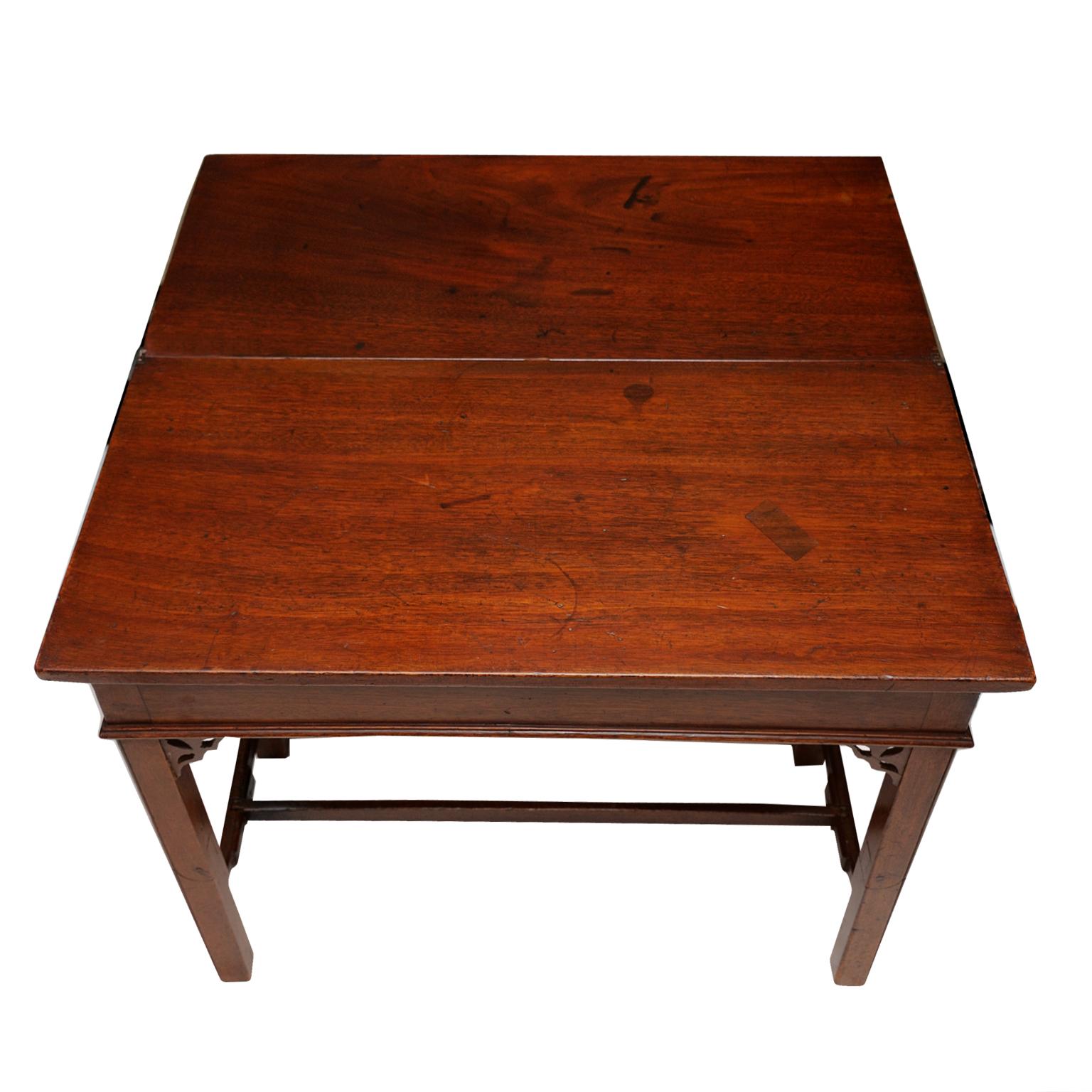 English Mahogany Chippendale Period Military Campaign Table, circa 1760 For Sale