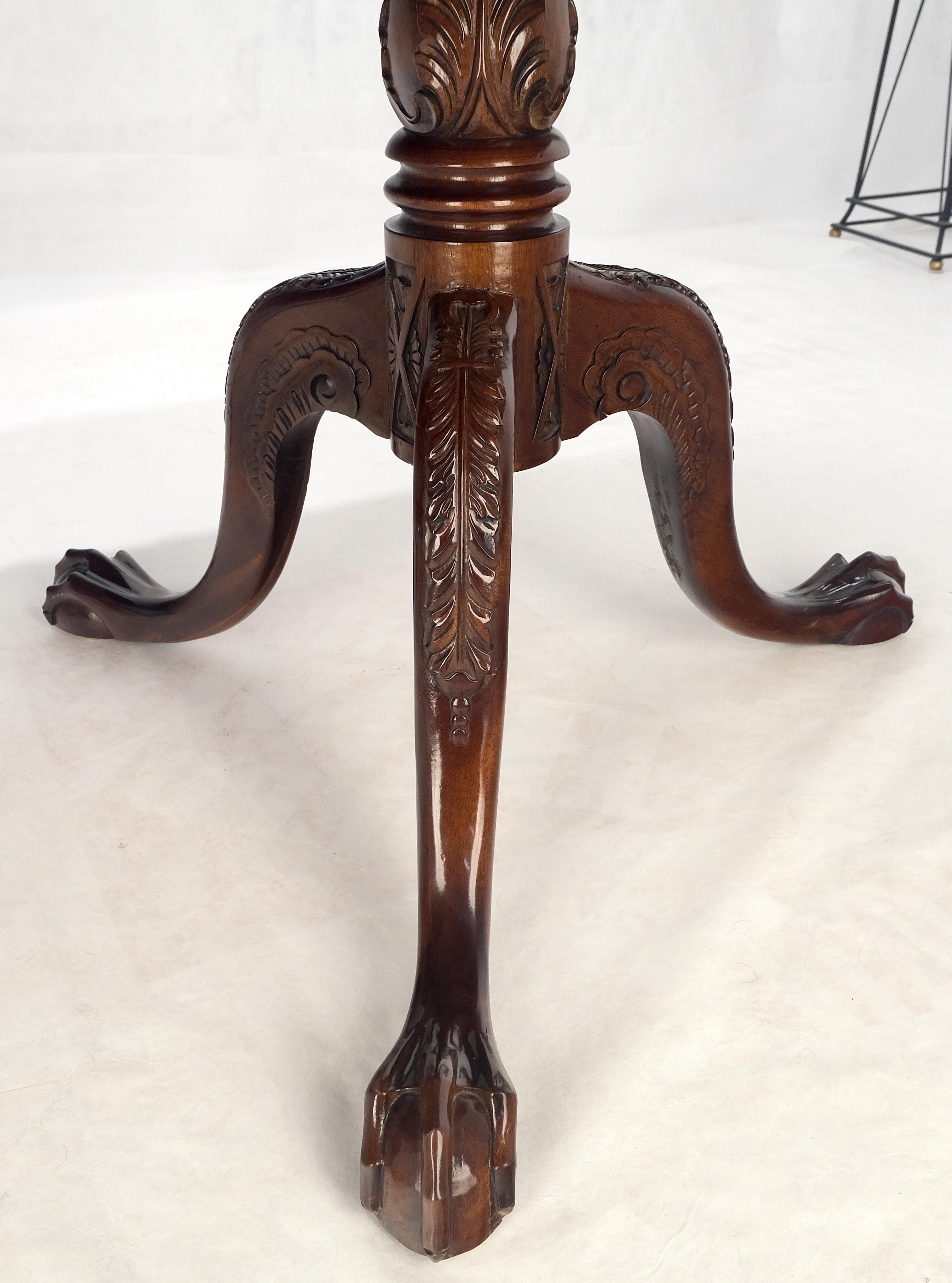 Mahogany Chippendale Rope Edge Two Leaves Ball & Claw Dining Table 8 Chairs MINT 7