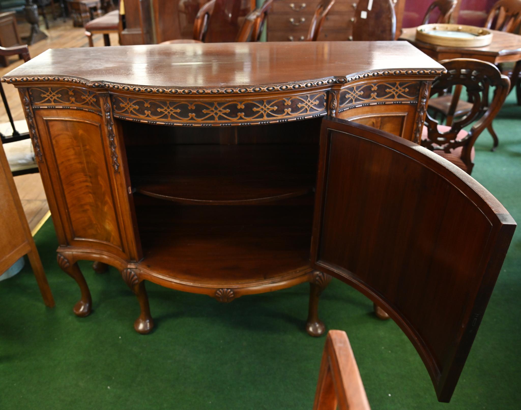 Fine XIX secolo Credenza Chippendale in mogano, mobile server 1890 in vendita