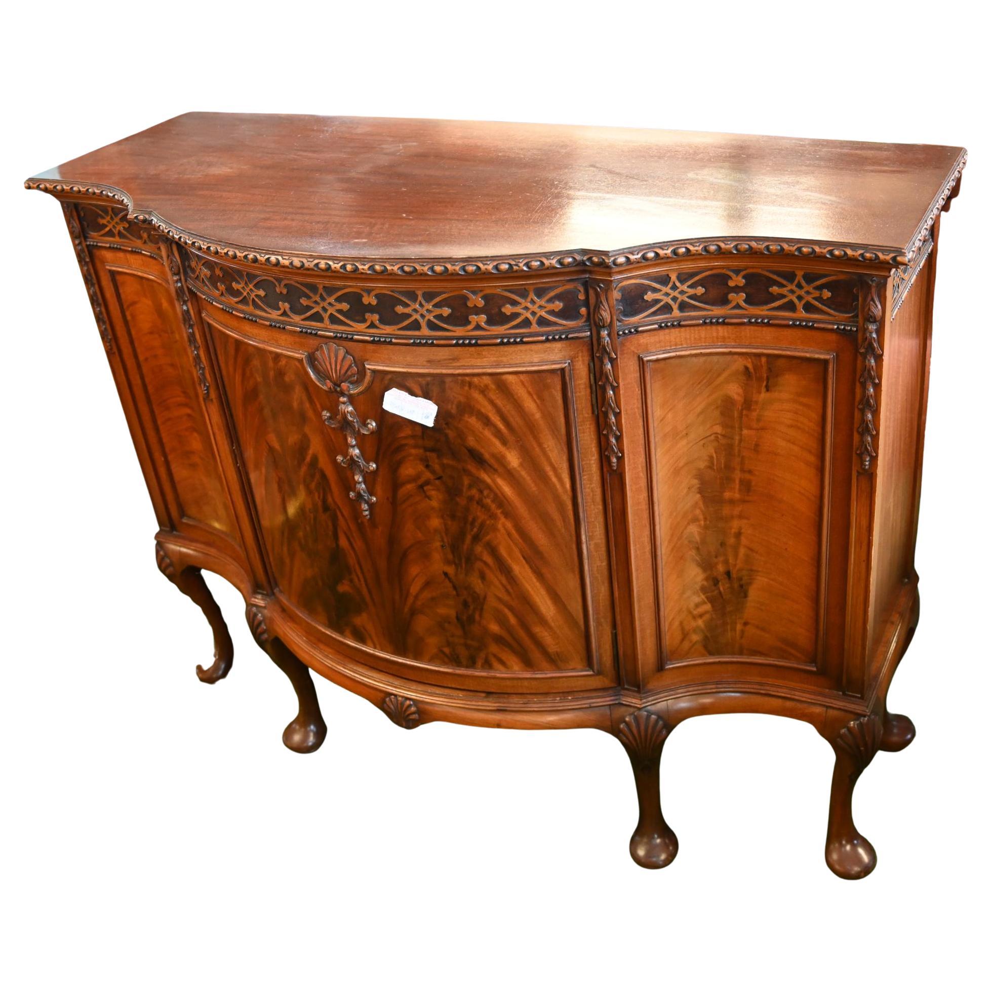 Credenza Chippendale in mogano, mobile server 1890