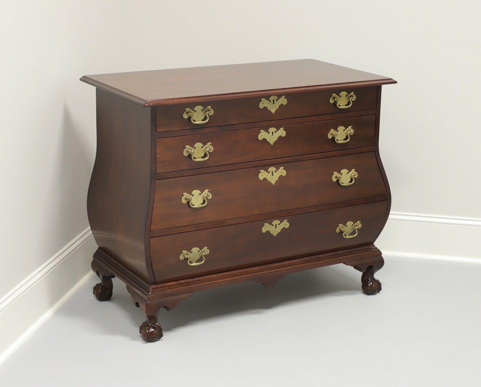 Mahogany Chippendale Style Bombe Chest with Ball in Claw Feet 7