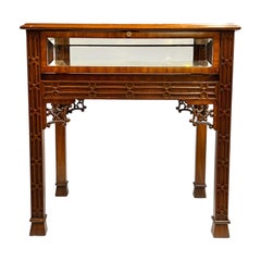 Mahogany Chippendale style Curio Display Table by Maitland Smith